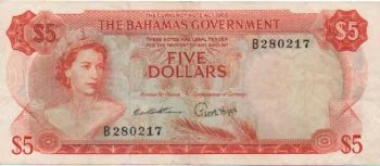 4419 - Bahamas (Elisabeth II) 5 Dolares - P.21.a - MBC
