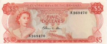 4421 - Bahamas (Elisabeth II) 5 Dolares - P.37.b - FE