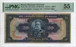 1093 - 20000 Réis 16a.estampa - Brasil com Z - 2 chancelas - R.119.b - PMG 55 - S/FE