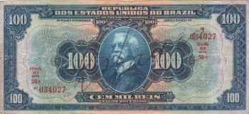 1103 - 100000 Réis 16a.estampa - Brasil com Z - R.141.a - MBC/S