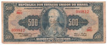 1294 - 500 Cruzeiros Est. 1a. - Lemos/Lafer - C.045 - BC