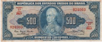 1295 - 500 Cruzeiros Est. 1a. - Carrilho/Mariani - C.046 - MBC