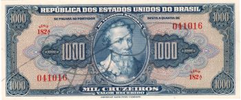 1301 - 1000 Cruzeiros - Est.1a. - Autografada - C.048 - FE