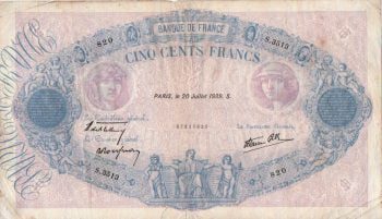 4836 - França (G) 500 Francos - P.88.c - MBC/S