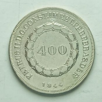 2866 - 400 Réis 1844 - tentativa de furo às 5 hs - P.542 - MBC