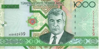 6263 - Turcomenistão 1000 Manat - P.20 - FE