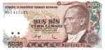 6016 - Turquia (Ataturk) 5000 Liras - P.198 - FE