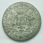 3244 - 960 réis 1821 R-CE.21A s/Cadiz 1814 anverso no reverso - P.479 - S