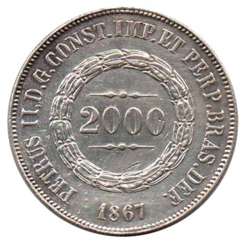 2954 - 2000 Réis 1867 - P.626 - S/FC