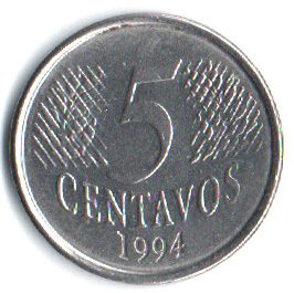 4007 - 5 Centavos - 1994 - Reverso invertido - V.442.a - S