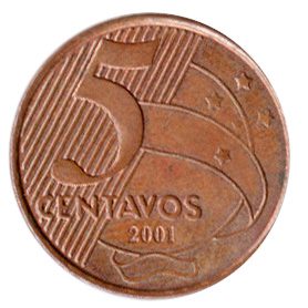 4037 - 5 Centavos 2001 - Reverso horizontal - V.467.b - MBC/S