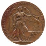 8798 - Inauguração do Novo Edifício da Biblioteca Nacional do Rio de Janeiro (Louis Bottée) - Bronze - 1910A06B - S