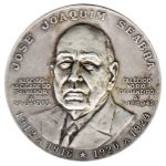 8947 - Centenário do nascimento de José Joaquim Seabra * A cidade do Salvador ao seu grande filho - Prata - 1955A02P - S
