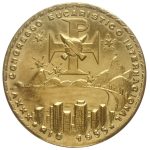 8949 - XXXVI Congresso Eucarístico Internacional RJ - Cristo Redentor - Bronze Dourado - 1955A07BD - S
