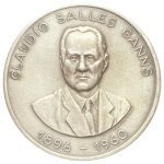 8997 - Claudio Salles Gans * Instituto Histórico e Geográfico Brasileiro - Bronze Prateado - 1960A06BP - S