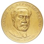 8999 - Homenagem ao Conde Afonso Celso - Centenário * Inst. Histórico e Geográfico  - Bronze Dourado - 1960A17BD - S