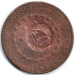 3369 - 80 Réis 1829 - R c/ carimbo 40 - C.628 - BC/MBC