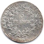 6681 - França 5 Francos 1807 L - Km.673.8 - MBC/S