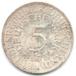 6760 - Alemanha Ocidental 5 Marcos 1973 J - Km.112.1 - S/FC