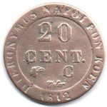 6709 - Estados Alemães 20 Centimes 1812 - Westphalia - Km.97 - MBC