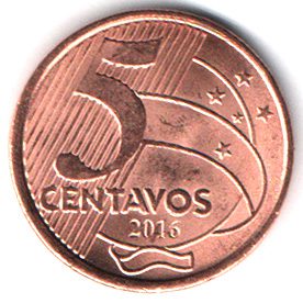4059 - 5 Centavos 2016 - V.482 - FC
