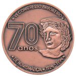 9133 - SNB - 70 Anos da Fundação - VI Congresso Brasileiro de Numismática - Cobre - 1994A01C - S/FC