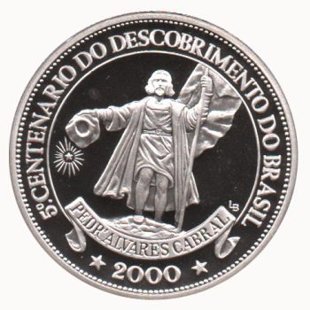 9140 - 5o.Centenário do Descobrimento do Brasil - Réplica do 4000 réis de 1900 - Prata (999) - 2000A02P - Proof