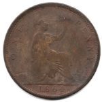 7404 - Grã Bretanha 1 Penny 1864 - KM.749.2 - BC