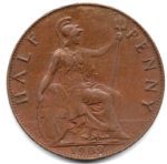 7410 - Grã Bretanha 1/2 Penny 1909 - Km.793.2 - S