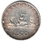 6900 - Itália 500 Liras 1958R - Km.98 - FC