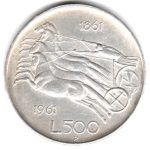 6904 - Itália 500 Liras 1961R - Km.99 - S/FC