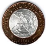 6927 - México	100 Pesos 2006 - Bimetalica c/prata - Baja California - Km.762 - FC