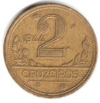 3840 - 2 Cruzeiros 1944 - c/sigla - V.240 - MBC