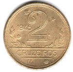 3842 - 2 Cruzeiros 1945 - s/sigla - V.241.b - S/FC