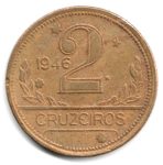 3847 - 2 Cruzeiros 1946 - reverso horizontal - V.242.b - MBC