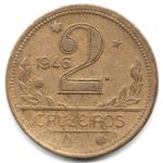 3846 - 2 Cruzeiros 1946 - reverso horizontal - V.242.b - MBC/S