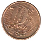 4078 - 10 Centavos 2002 - Reverso horizontal - V.495.b (17a.) -S/FC