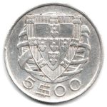 7035 - Portugal 5 Escudos 1937 - Km.581 - MBC/S