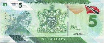 6224 - Trinidad & Tobago - 5 Dolares (2021 - polímero) - P.W61 - FE