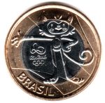 4222 - 1 Real 2016 - Mascote Olímpico - V.621 (17a.) - FC