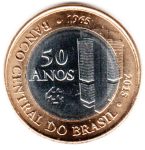 4224 - 1 Real 2015 - 50 anos do BC - V.623 (17a.) - FC