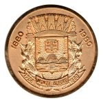 9092- 1o. Centenário da Fundação de Monte Alegre - Pará	Bronze Dourado - 1980A21BD - S/FC