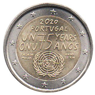 Portugal 2 Euro 75 anos anv