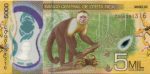 4755 - Costa Rica (polímero - macaco - 2018) - 5000 Colones - P.W282 - FE