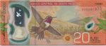 4757 - Costa Rica (polímero - beija-flor - 2018) - 20000 Colones - P.W284 - FE