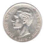 7156 - Espanha 5 Pesetas 1878 (78) EN-M - Km.676 - S
