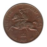 7525 - Lituania 20 Centu	1925 Bronze alumínio - Km.74 - S