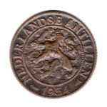 7573 - Antilhas Holandesas 1 Cent	1954 Bronze - Km.1 - S