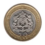 7553 - Marrocos 10 Dirhams 2002 Bimetálica - Y.110 - FC