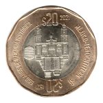 7545 - México	20 Pesos 2021 Bimetálica - 500 anos de Memória Histórica - Km.997 - FC